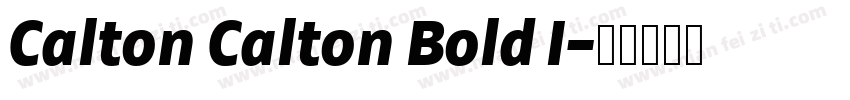 Calton Calton Bold I字体转换